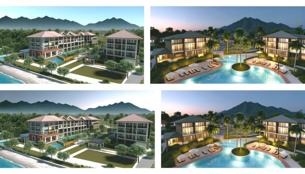 A scenic view of a luxurious Marriott resort, illustrating Marriott timeshare resales