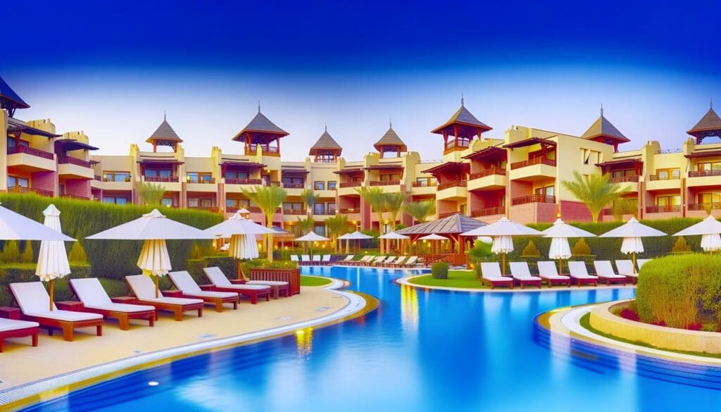 Travelers enjoying a luxurious vacation experience using Marriott Trust Points