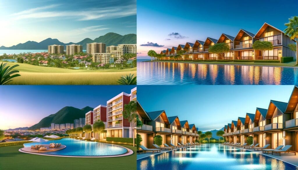 A couple reviewing Marriott Destination Points resale options for luxurious vacations