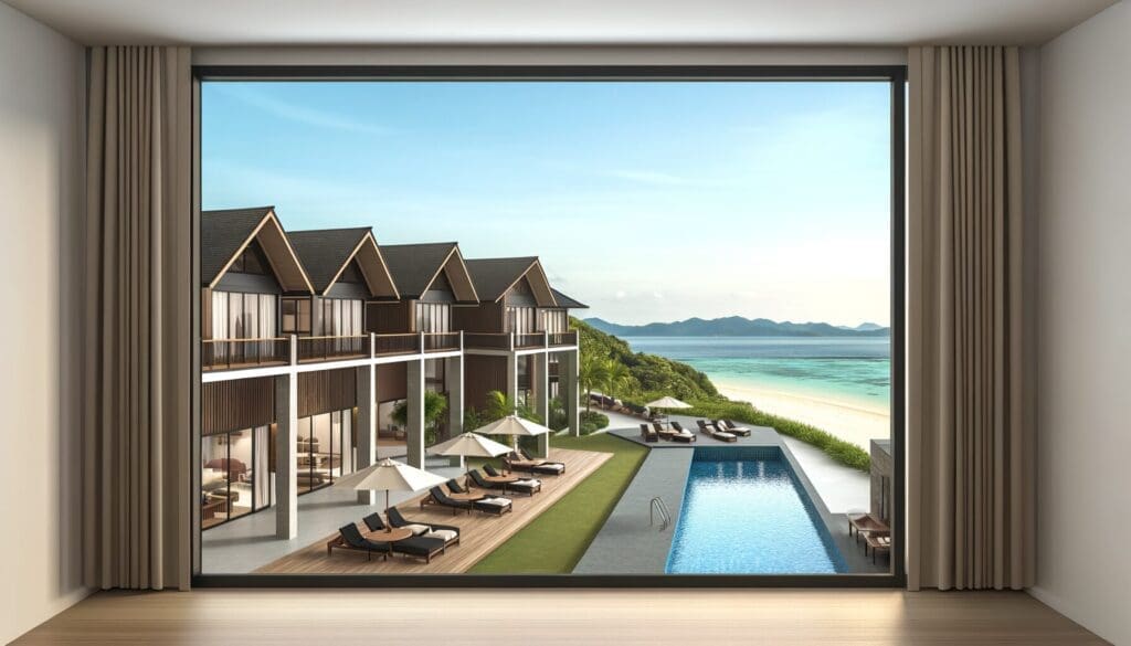 Business professionals discussing timeshare investment benefits