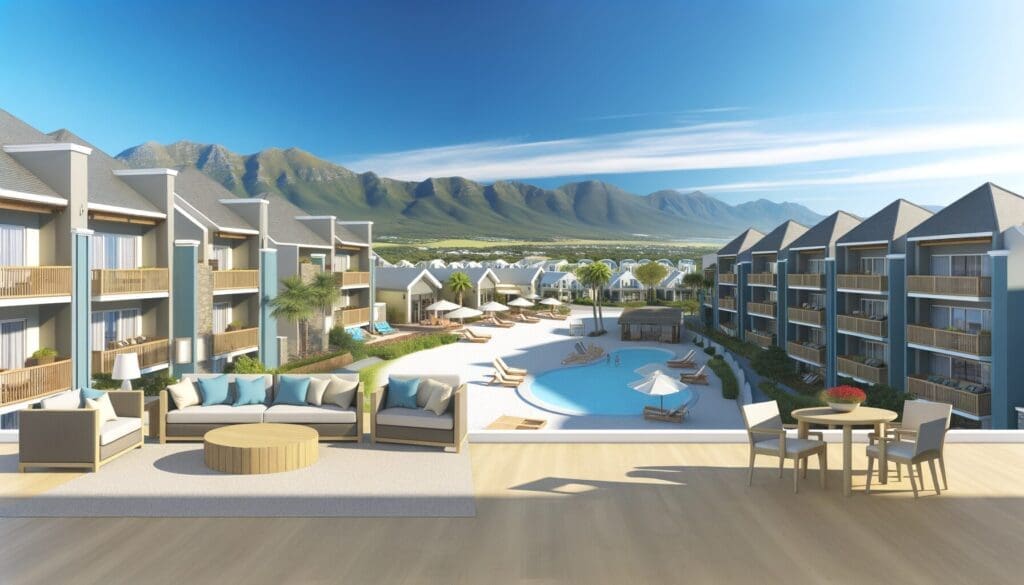 A picturesque view of a luxury timeshare property in Aruba, ideal for investment