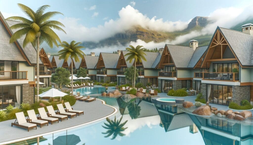 A traveler enjoying a luxurious vacation using Marriott Trust Points