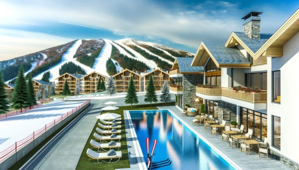 Skiers enjoying a scenic slope at a top ski destination