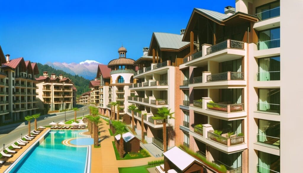 A family enjoying a ski vacation at a timeshare resort, highlighting the benefits of owning a timeshare