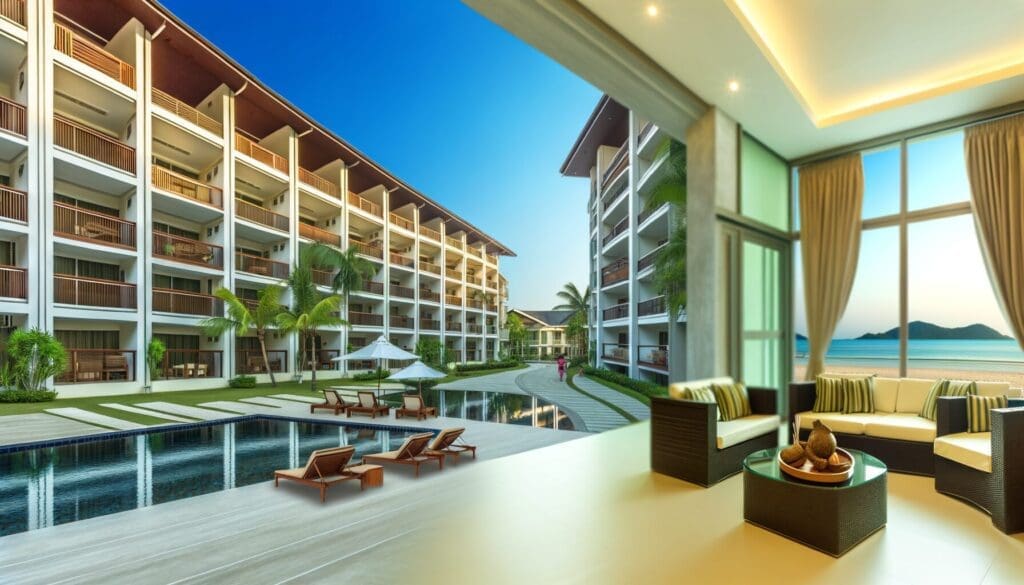 A couple reviewing a guide on the benefits of buying a timeshare