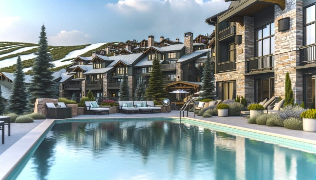 Luxurious ski in ski out resort accommodations with mountain views